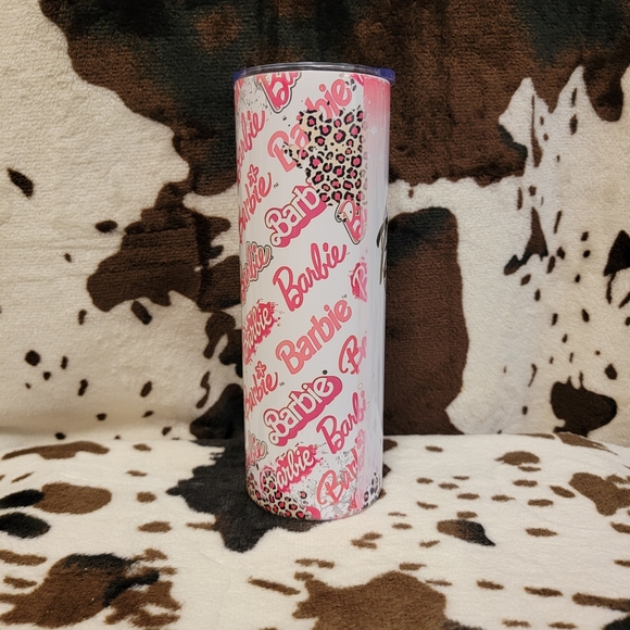 Barbie Animal Print 20oz Skinny Tumbler Insulated Cup - Picture 9 of 12